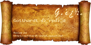 Gotthardt Árpád névjegykártya