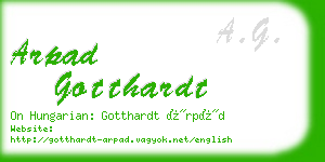 arpad gotthardt business card